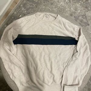J crew Men's Beige and Navy knitSweater